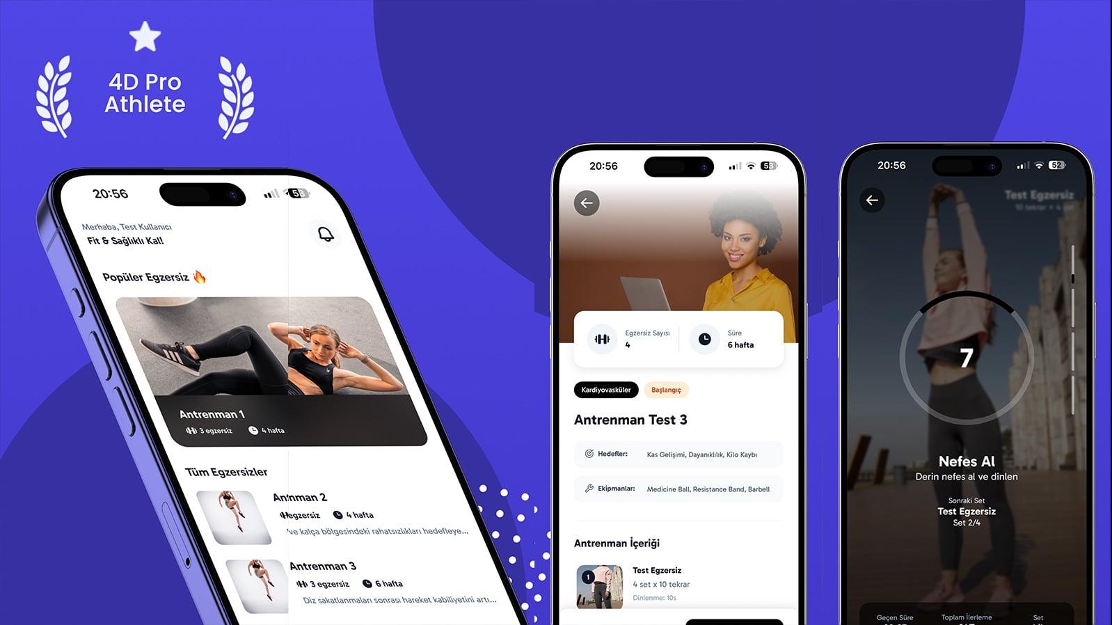 4D Pro Athlete - Unlimited Medya Mobil Uygulama projesi